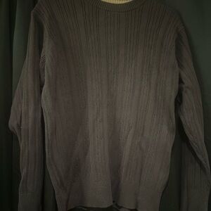 Dark Brown Cable Knit Sweater